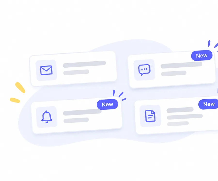 Replacement notices across email, push and in-app