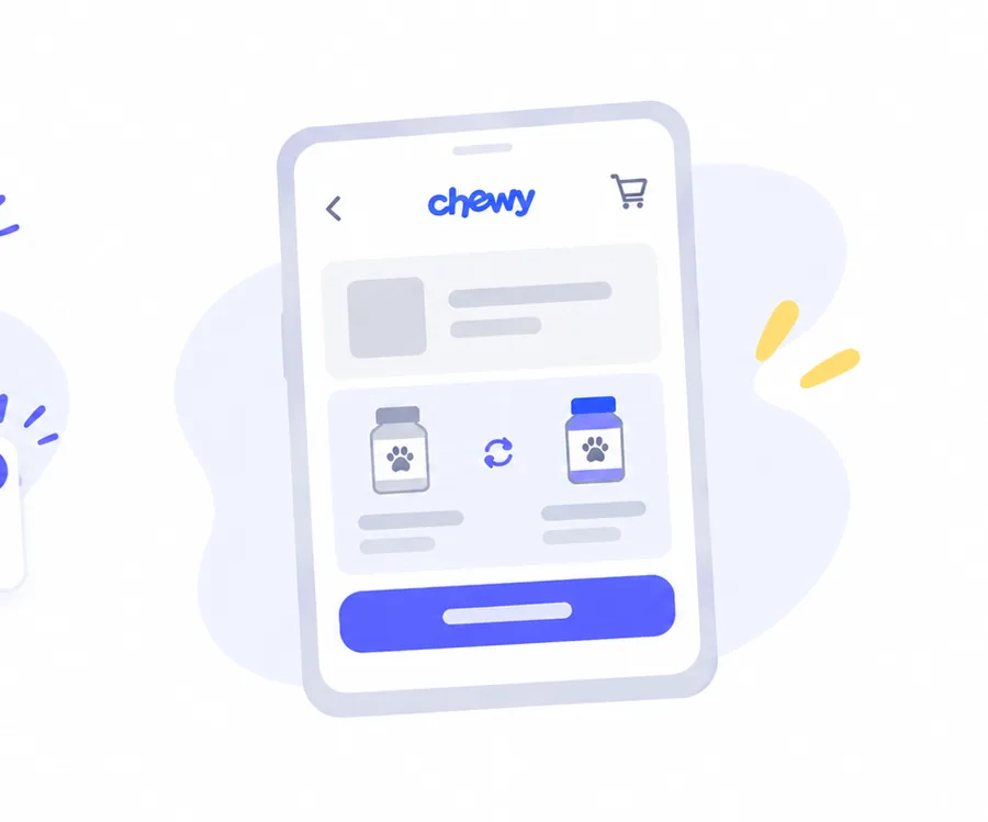 Swap experience in the app